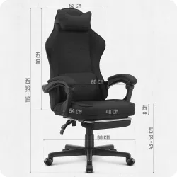 materiałowy obrotowy fotel